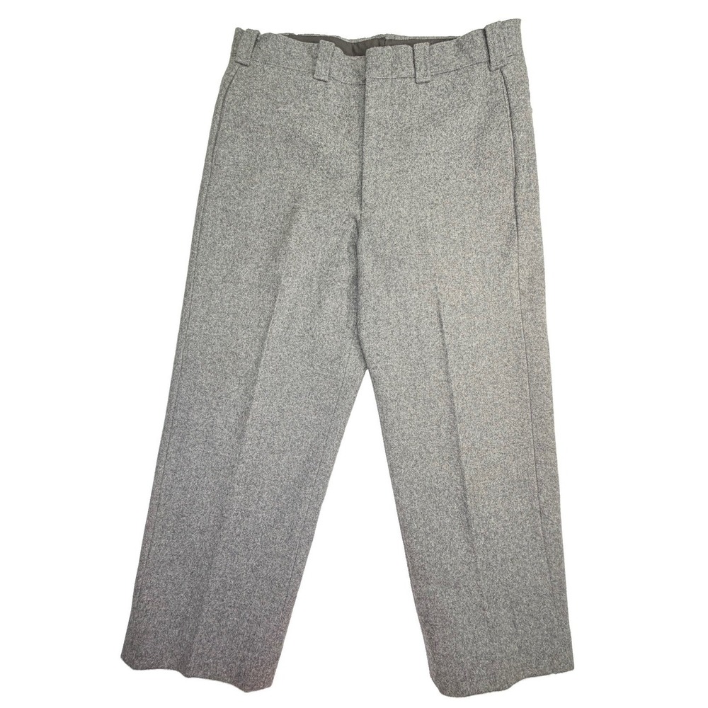 Woolrich USA Gray Wool Blend Dress Pants Men's 36x27 Made in USA Vintage
